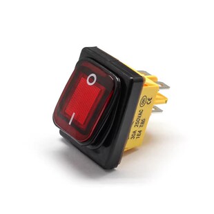 飞林KCD4防水IP65船型开关220V12V炉灶电源UL认证4脚两档翘板开关