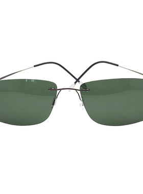 超轻钛合金绿色片显瘦太阳眼镜