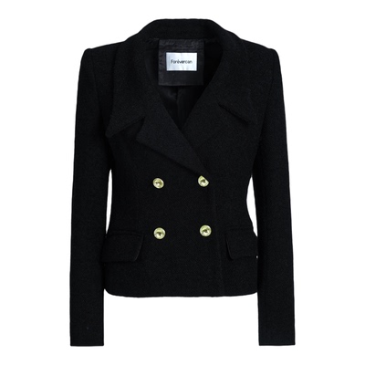 CAN春季新款羊毛呢立裁西装外套