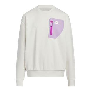 Adidas阿迪达斯新款儿童装女大童加绒圆领卫衣简约套头衫KC0221