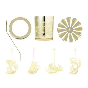 故宫官方店丨 宫猫戏鱼旋转香薰烛台 新年创意装饰蜡烛三八节礼物