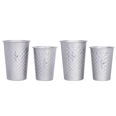 必唯纯钛户外啤酒杯单层450ml