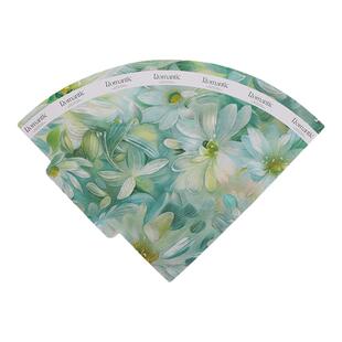 教师节冰激凌鲜花花束包装纸柔情花筒手工扇形插花筒花店材料资材