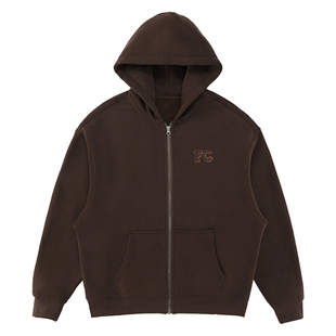 Chiumook FC字母拉链卫衣 秋冬加绒六色拉链卫衣男女上衣