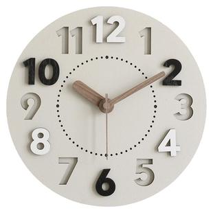 静音钟表壁挂钟客厅2025新款现代简约大气家用挂墙创意时钟奶油风
