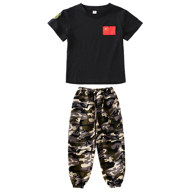 儿童纯棉迷彩服特种兵表演出服