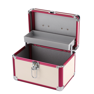 热卖新款白色铝合金化妆箱足疗足浴技师工具箱手提KTV公主包