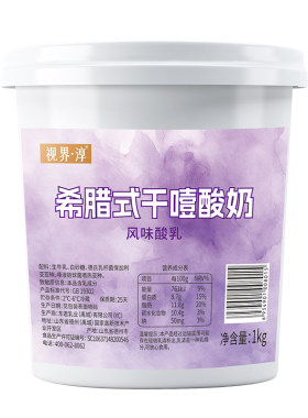 视界淳希腊干噎酸奶1kg*1桶