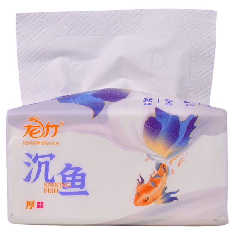 龙竹抽纸500张50包100包整箱大包纸巾可湿水面巾纸餐巾纸实惠装