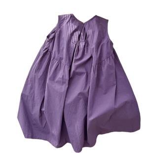 米素童装2025夏季新款纯色洋气薄款无袖夏天舒适连衣裙女童背心裙