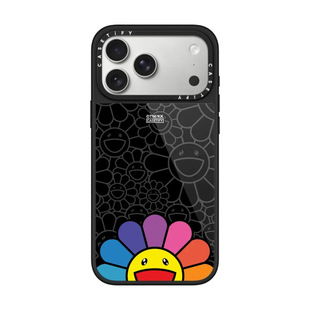 现货CASETiFY联名村上隆太阳花微笑彩虹手机壳适用苹果iPhone17ProMax/Air/16/15/14/13Plus镜面磁吸保护套潮