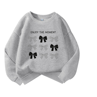 班尼路YBB系列女童卫衣春秋儿童薄款圆领上衣2025新款女大童秋装P