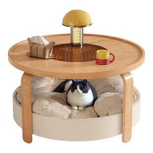 帕沙曼原木风茶几家用客厅2026新款茶桌子日式小户型圆桌茶台轻奢