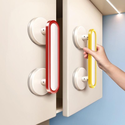 吸盘柜门把手免打孔卫生间玻璃门推拉门拉手厕所冰箱窗户抽屉手柄