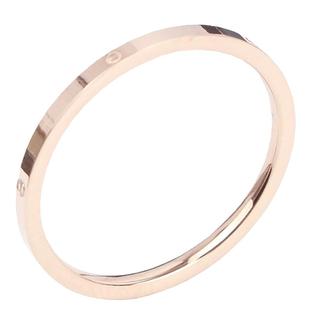 细彩金戒指女日韩潮人学生简约个性尾戒女小指韩国钛钢18k玫瑰金