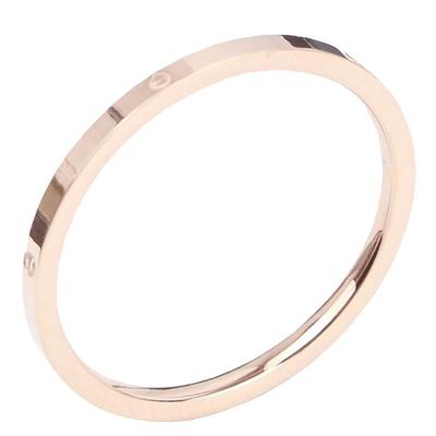 日韩风潮人学生钛钢18k彩金戒指