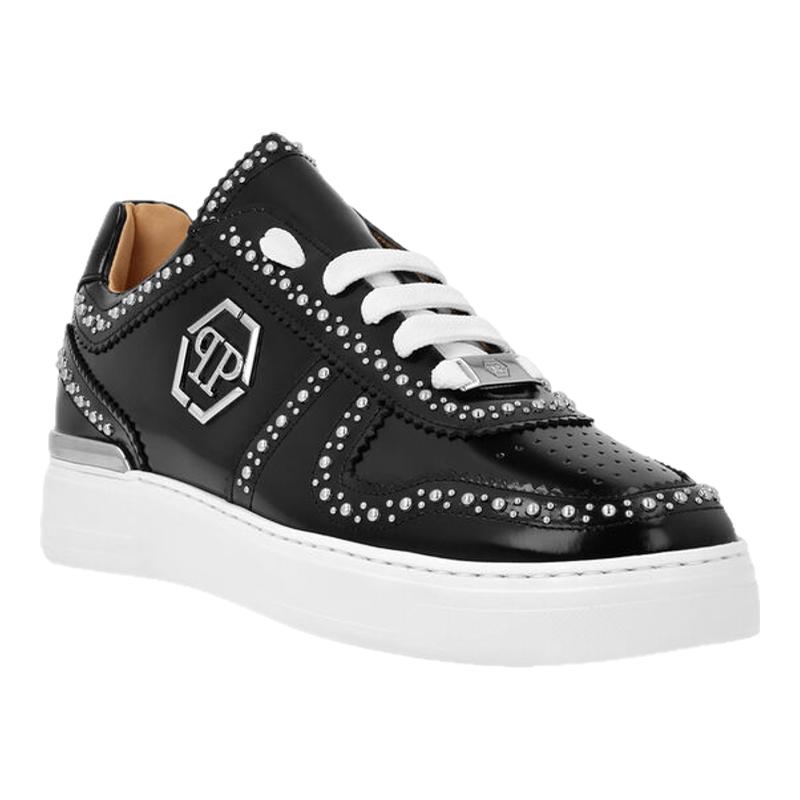 PhilippPlein/菲利普普兰男士磨砂小牛皮铆钉运动休闲鞋新款