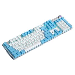 狼蛛F2088机械键盘108键台式笔记本电脑青茶红轴电竞游戏办公通用