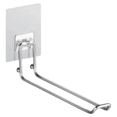 壁挂式不锈钢挂钩衣架收纳整理架