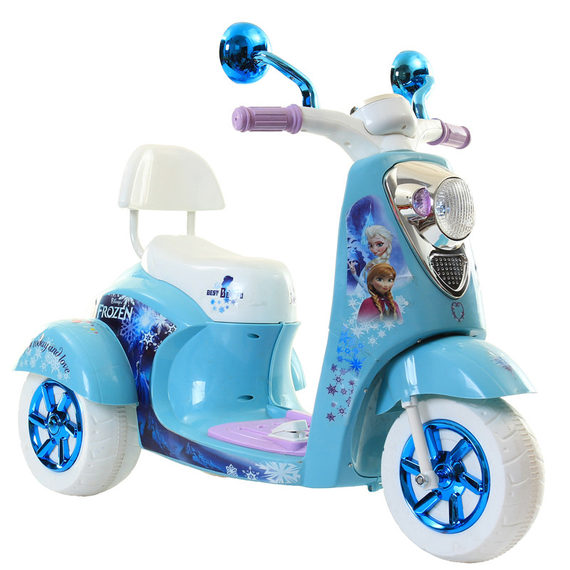 冰雪奇缘儿童电动摩托宝宝玩具车