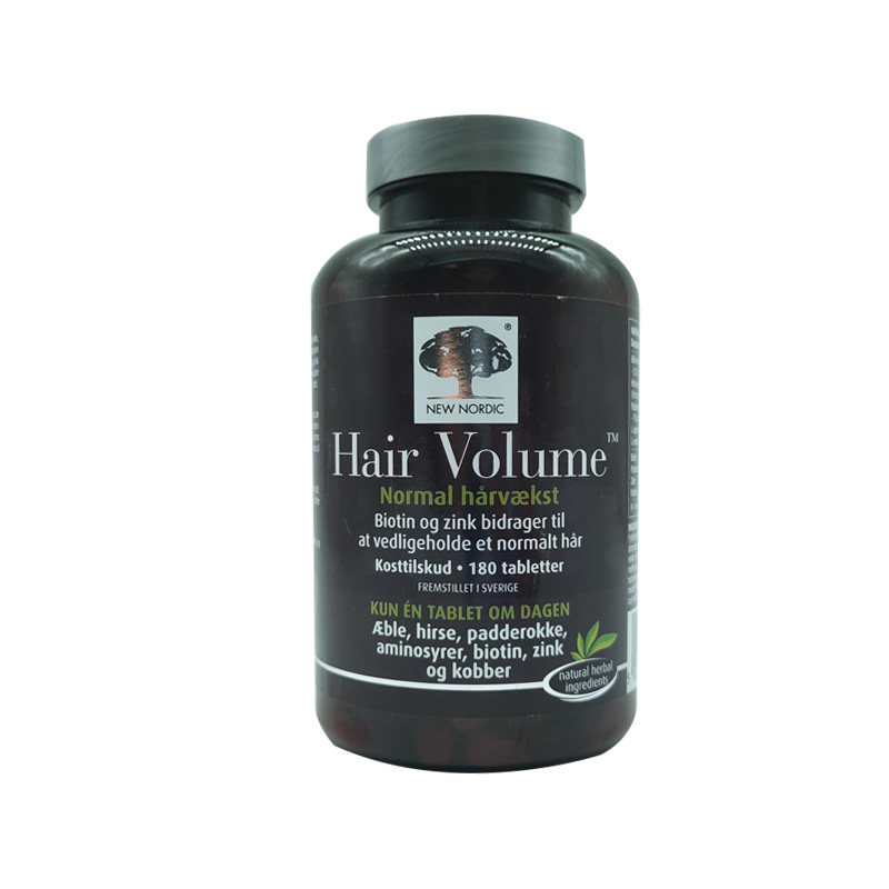 丹麦直邮纽诺迪克植物助发精华片护发180粒 NewNordicHairVolume