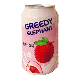 越南原装进口馋味象果汁饮料330ml罐装混合果味桃汁山竹汁草莓汁