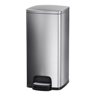 不锈钢垃圾桶厨房家用大号脚踏带盖酒店写字楼学校商用大容量30升