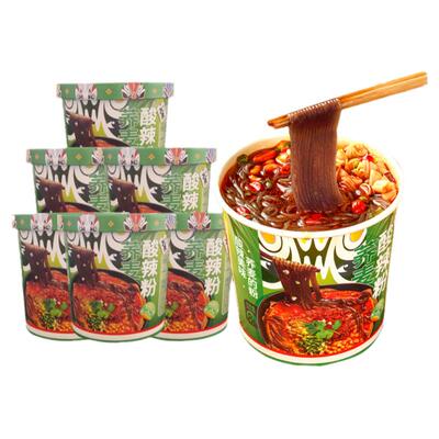 班干部荞麦酸辣粉大桶装免煮冲泡方便速食食品整箱夜宵泡面粉丝