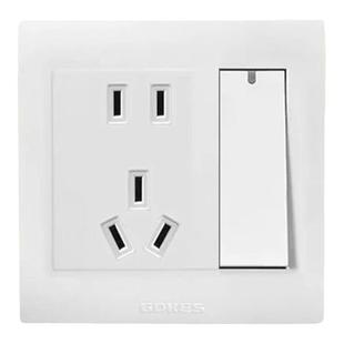 粤奇胜K2.0系列86型暗装开关插座面板家用一开二开二三插五孔十孔