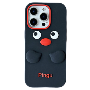 @BOBBY PLANET原创原单品质pingu企鹅硅胶壳可爱卡通日系适用iPhone16Promax手机壳苹果1543防摔全包情侣简约