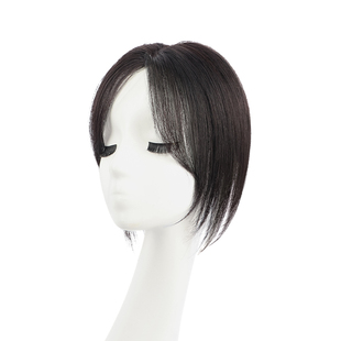 双递针假发女片头顶蓬松增发量全真人发自然隐形遮白发无痕补发片