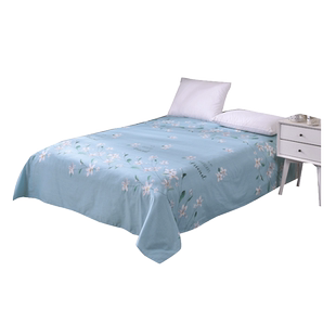 纯棉床单单件 秋冬季100%全棉女被单子布料双人1.5米1.8m床三件套