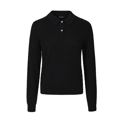 丝羊绒Polo领针织轻保暖睡衣睡裤