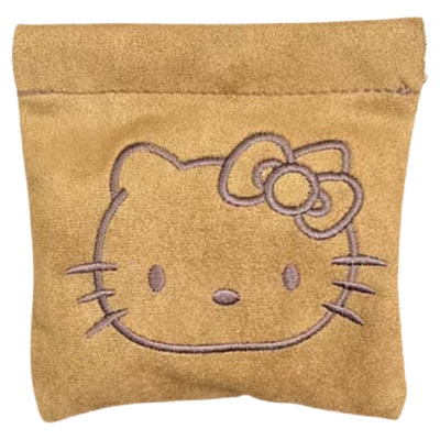 【kitty化妆包】麂皮绒自动闭合