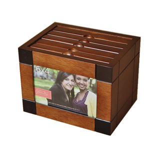 6寸相册影集实木韩国创意相片结婚插页式照片盒收纳盒相薄像册diy
