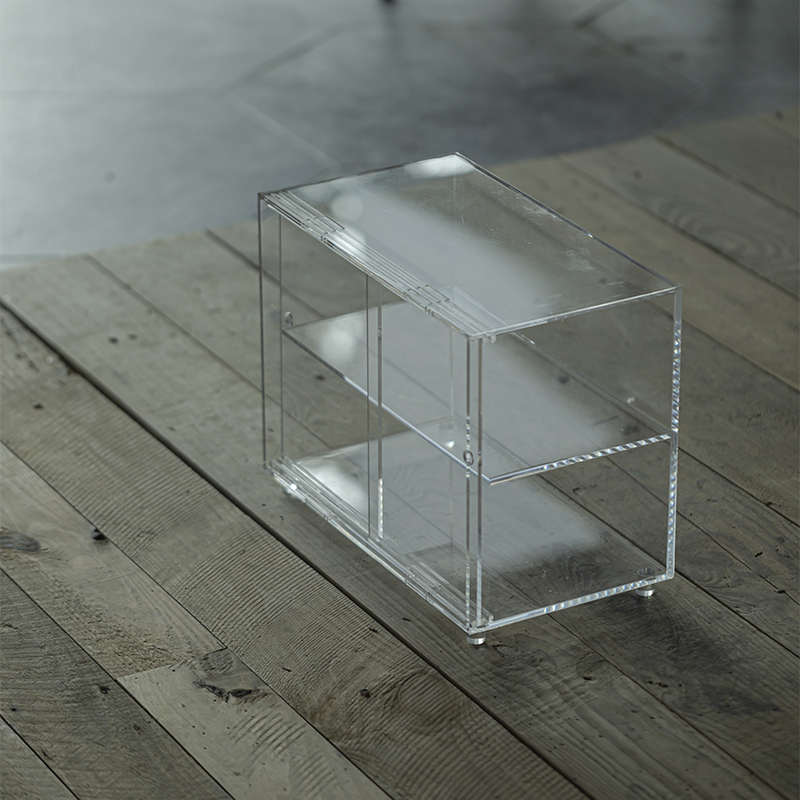 草木祠 推拉门亚克力茶棚茶具收纳展示博古架室内家居置物架防尘