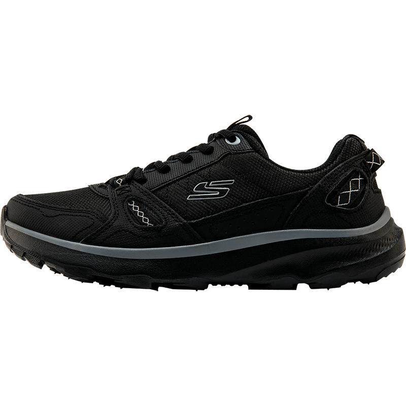 skechers斯凯奇黑色运动鞋女款春季城市户外旅游爬山鞋女款徒步鞋