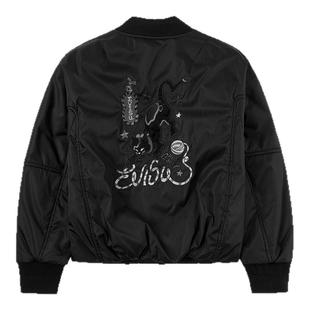 EVISU福神 2025秋季女士时尚海鸥刺绣棒球服加厚夹克外套