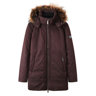 砖柜剪牌!冬装男士带帽貉子毛条中长款羽绒服加厚保暖外套