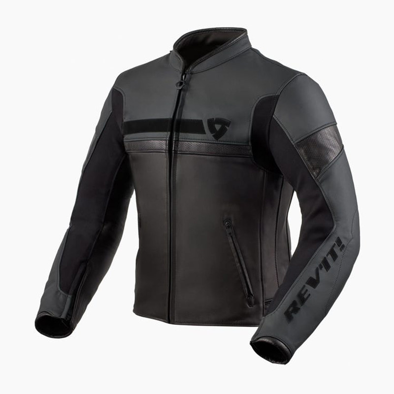REVIT骑行服男士四季皮夹克皮衣
