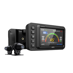 HFK HM603摩托车行车记录仪前后双镜头高清防水胎压监测机车HM702