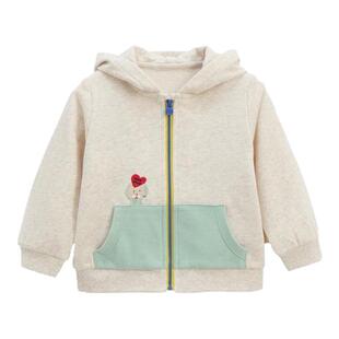 whitewheat儿童26年春秋新款上衣男女童卫衣秋季宝宝纯棉连帽外套