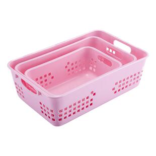 篮子小收纳筐塑料幼儿园玩具框长方形迷你零食厨房姜蒜床头置物篮