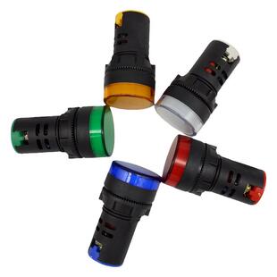 瑞沃尔AD16-22DS电源信号指示灯LED圆形22mm红绿220v380v宽电压