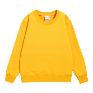 秋冬儿童圆领糖果多巴胺色套头卫衣男女小学生幼儿园亲子装班服
