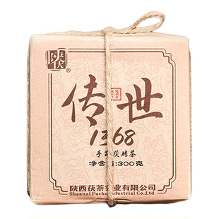【非遗技艺】秦嗏传世1368金花泾阳茯砖茶300g西安特产茶砖