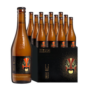 雪花啤酒脸谱花脸啤酒418ml*12瓶原麦汁浓度11.5°P整箱官方正品