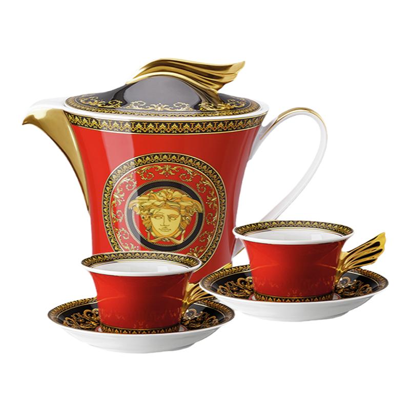Rosenthal  Meets Versace范思哲 下午茶红色美杜莎茶具套装