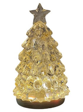 圣诞树氛围感树脂小夜灯玄关客厅桌面小摆件圣诞树礼物