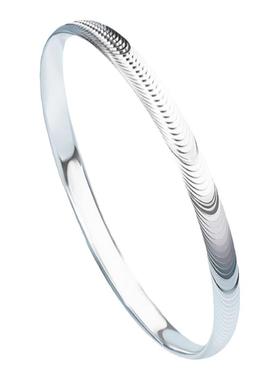 足银9999猫眼银手镯女